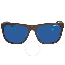 Blue mirror blue Square Mens Sunglasses