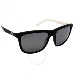 Mirrored Silver Polarized Square Mens Sunglasses AX4093S 8078Z356