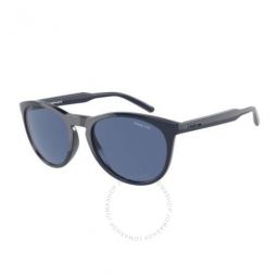 Dark Blue Round Mens Sunglasses