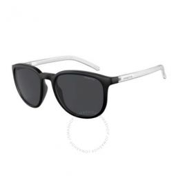 Dark Grey Oval Mens Sunglasses