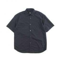 Stereo Pima Short Sleeve Over Shirt - Black
