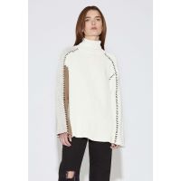 Oversized Stitch Sweater - Off White
