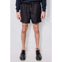 Stripe Suiting Camp Short - navy