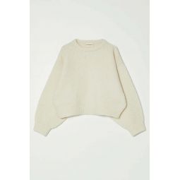 Balloon Sleeve Sweater - Cream