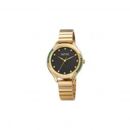 Womens Stainless Steel Green Dial