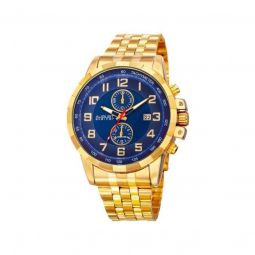 Mens Stainless Steel Blue Dial