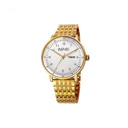 Silver Dial Gold-tone Mens Watch