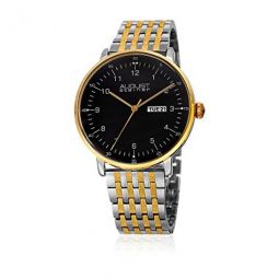 Black Dial Two-tone Mens Watch