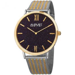 Blue Sandstone Dial Two-tone Mens Watch