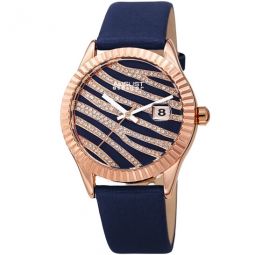 Blue and Rose Gold Dial Ladies Watch