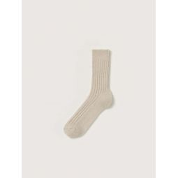 Cashmere Low Gauge Socks - Beige