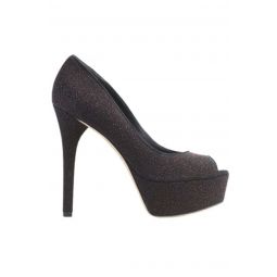 Bambola Peep Toe heels - Fuchsia Sparkle Leather