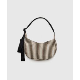 Small Nylon Crescent Bag - Brown Stripe