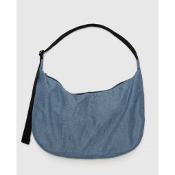 Large Nylon Crescent Bag - Digital Denim