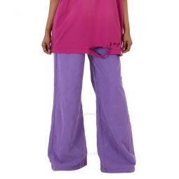 Ultraviolet Creased Effect Extra Long Lounge Pants, Size XX-Small