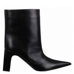 Black Blade Leather Ankle Boots, Brand Size 36 ( US Size 6 )