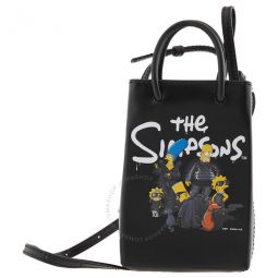 The Simpsons Mini Shopping Bag In Shiny Box Calfskin