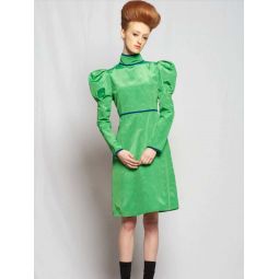 Tate Dress - Emerald Green Moir
