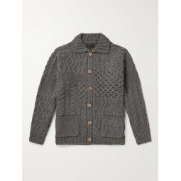 Alan Patchwork Cable-Knit Wool Cardigan