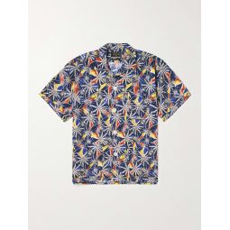 Camp-Collar Printed Cotton-Voile Shirt