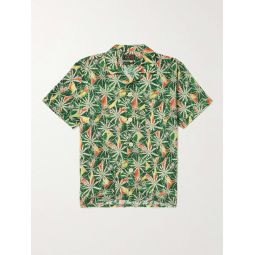 Camp-Collar Printed Cotton-Voile Shirt