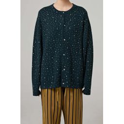 Bode Beaded Solid Cardigan