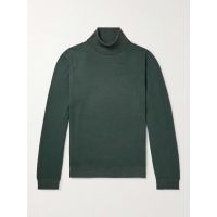 Slim-Fit Garment-Dyed Wool Rollneck Sweater
