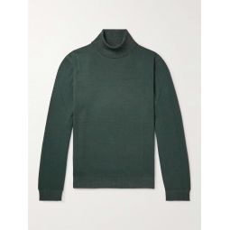 Slim-Fit Garment-Dyed Wool Rollneck Sweater