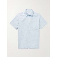 Pinstriped Cotton-Seersucker Shirt