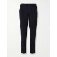 Slim-Leg Garment-Dyed Stretch-Cotton and Modal-Blend Corduroy Suit Trousers