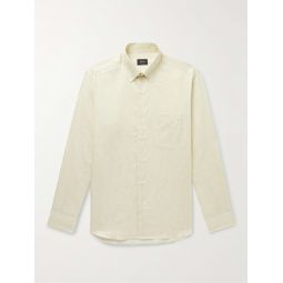 Striped Cotton and Linen-Blend Shirt
