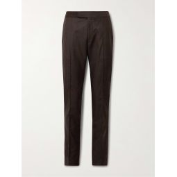Melbourne Slim-Fit Tapered Pleated Virgin Wool-Twill Trousers