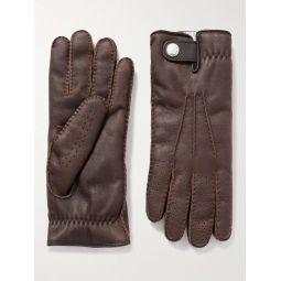 Fleece-Lined Leather Gloves