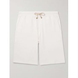 Straight-Leg Cotton-Blend Jersey Drawstring Shorts