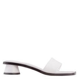 Sonia Leather Mule - Optic White