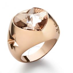 Vermeil, Gold Crystal Heart And Star Statement Ring