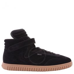 Black Parrel-Mid Suede High-Top Sneakers, Brand Size 43 ( US Size 10 )