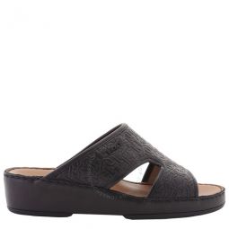 Handel Black Calf Embossed Sandals, Brand Size 8 ( US Size 9 )