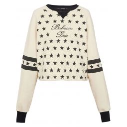 Balmain Signature Stars Bulky Sweatshirt