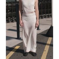 Undyed Dydine Fitted Skirt - White