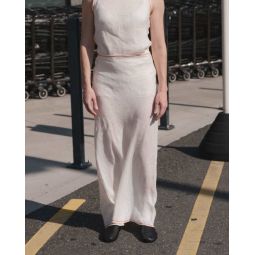 Undyed Dydine Fitted Skirt - White