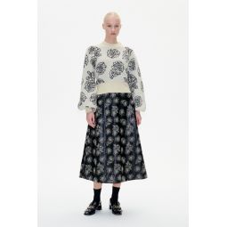 Cherika Sweater - Creme/Black Embroidery Flower