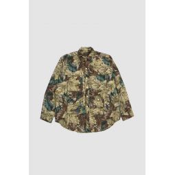 Polyester Camouflage Jacquard Adventure Shirt - Olive