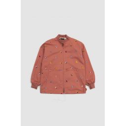 Cotton Inkjet Mapping Embroidery Boat Jacket - Nantucket Red