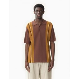 Knit Polo Shirt - Brown