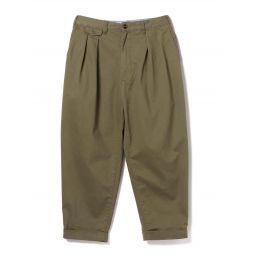 2 Pleats Twill Pants - Olive