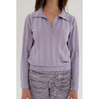 Roof Knit Polo - Violet
