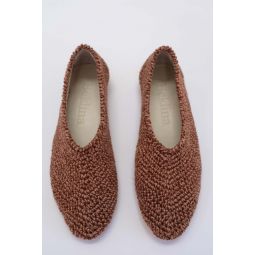 Crochet Ballet Flats - Cocoa/Nattsu