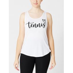 Bird & Vine Womens Cursive Tennis Tank