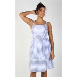 Water Pewee Dress - Royal Stripe